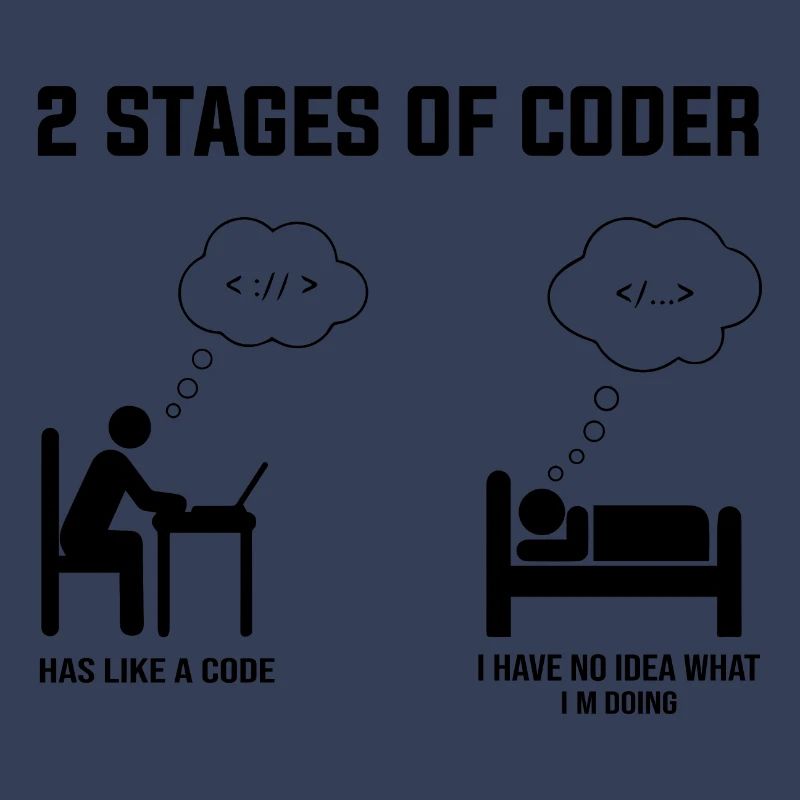 2 étapes du codeur - Idée cadeau Codage de code d’humour