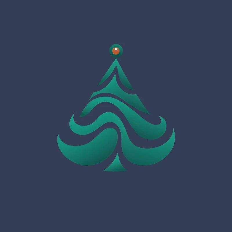 Tannenbaum Christbaum oder Weihnachtsbaum Emblem