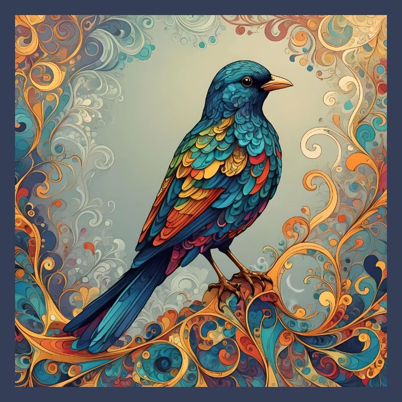 Bird Colored Rectangular