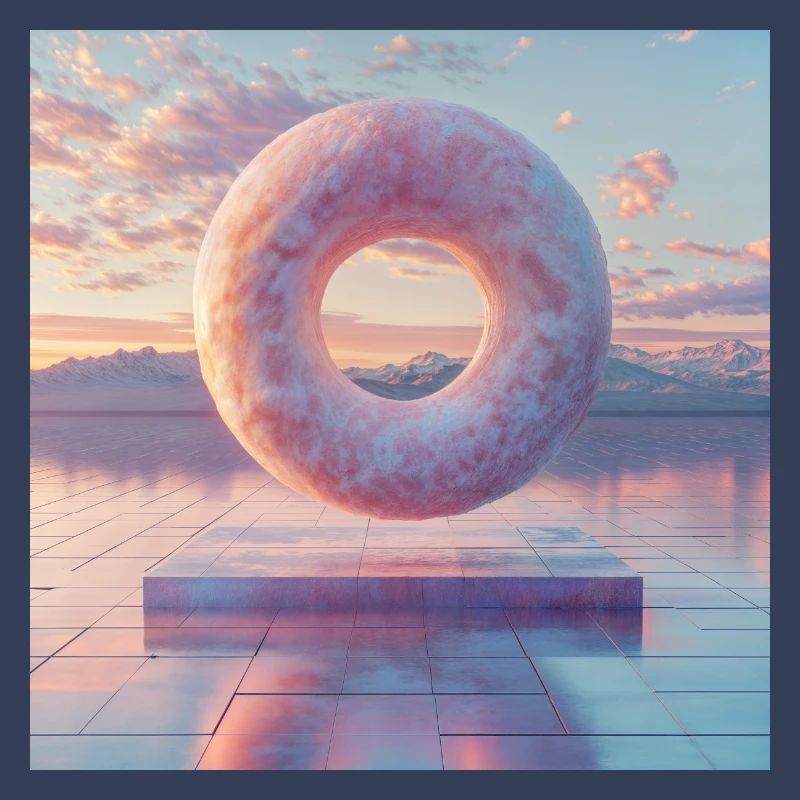 3D schwebender Donut