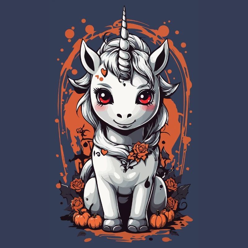 Ghostly Vampire Unicorn - Halloween Design