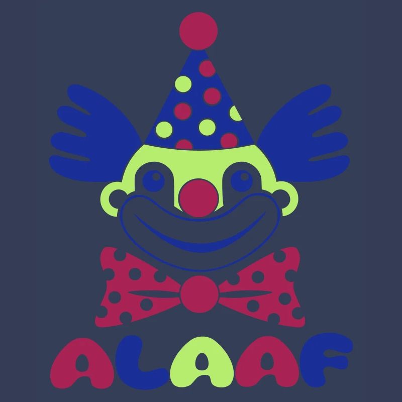 Fasching Karneval Clown ALAAF 1, 2 oder 3 Farben