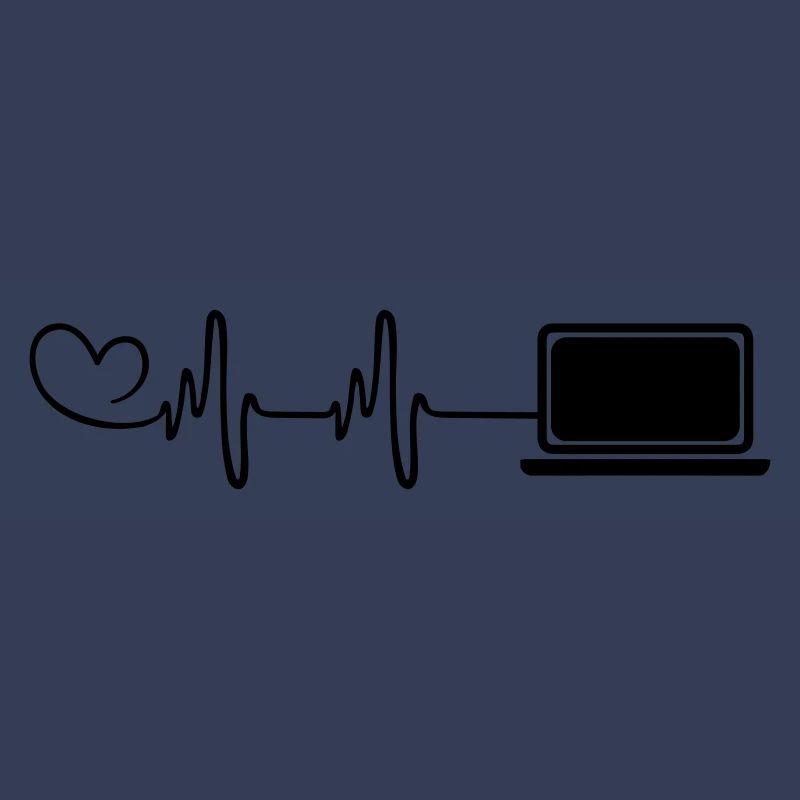 ordinateur portable coeur pulsé pc programmeur