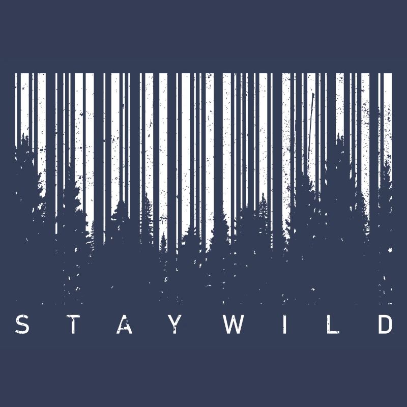 Forest Barcode Silhouette