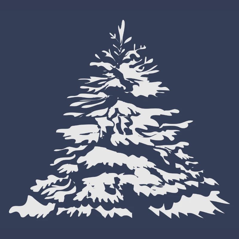 schneebedeckter Christbaum oder Tannenbaum