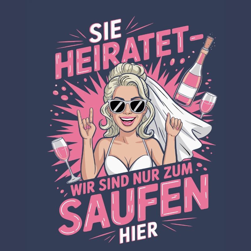 Funny German Hen Party Sie Heiratet Design