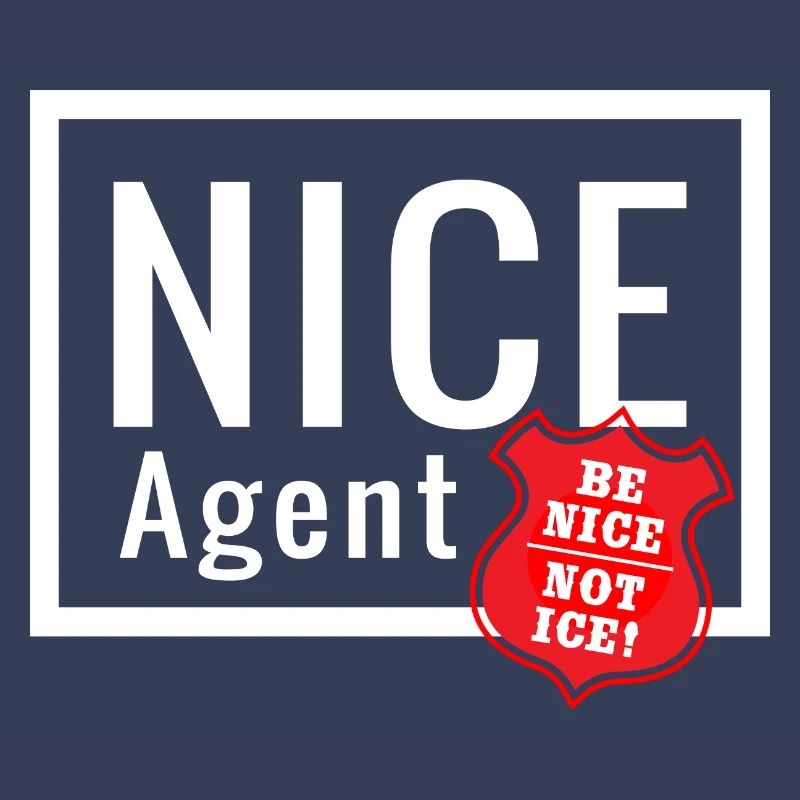 Logo d’agent NICE avec badge statement be nice