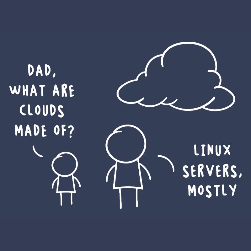 Linux Server Cloud Computing Lustiger Spruch