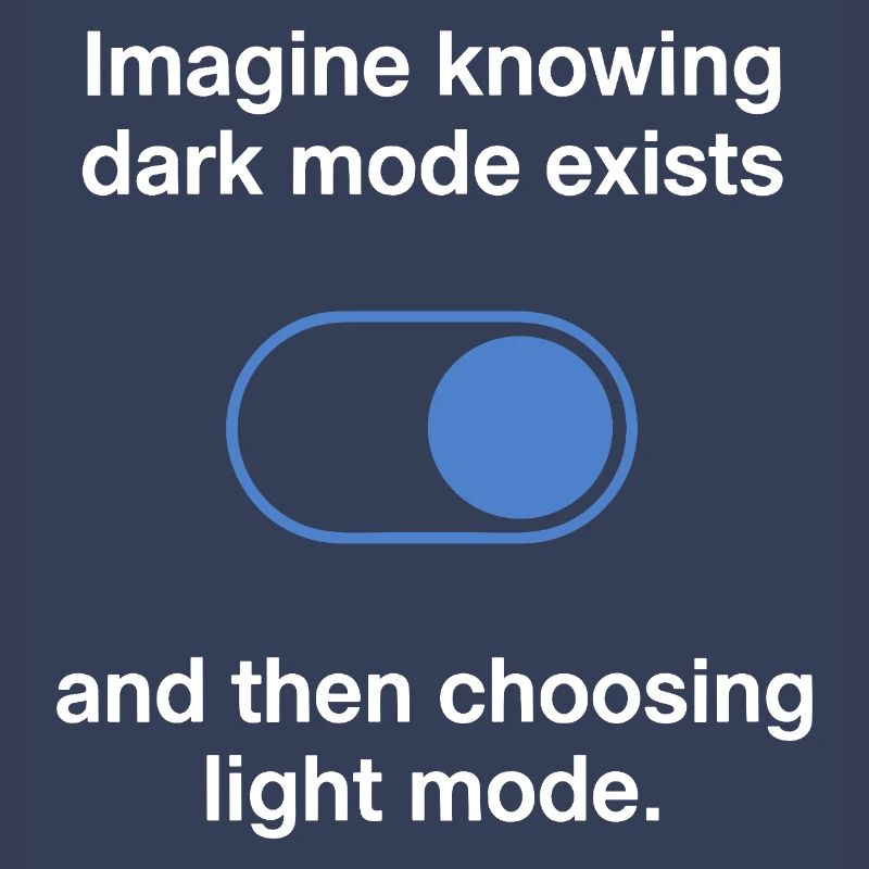 Dark Mode Exists Programmer IT Nerd Coder Office
