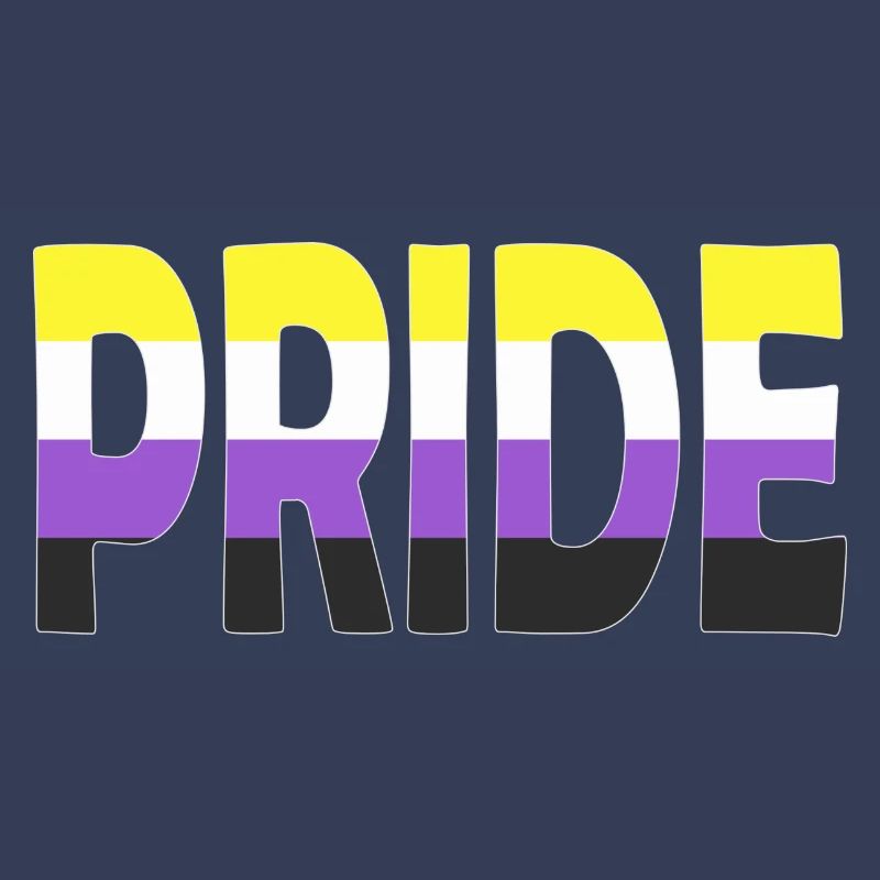 Pride lettering Non-Binary Non-Binary LGBTQ