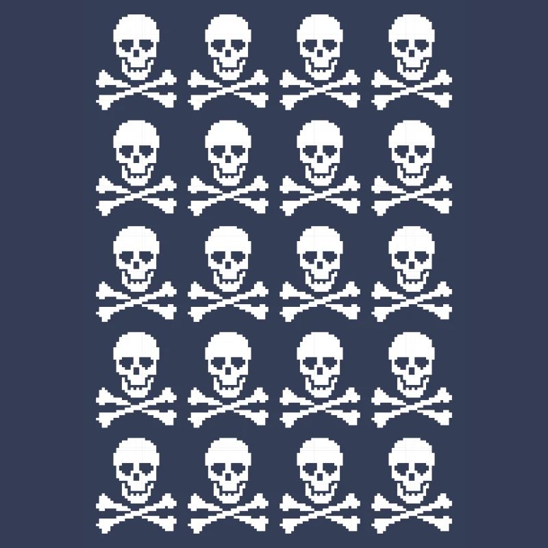 Skull & Crossbones Repeating Pattern