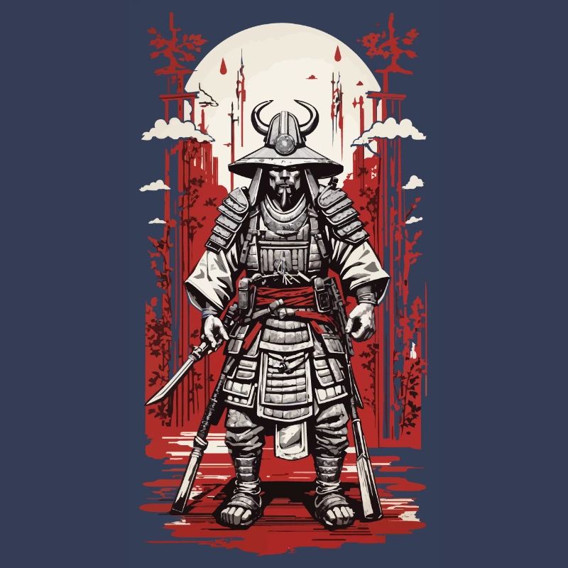 Samurai Retro Ukiyo-E Esthétique Japon Design