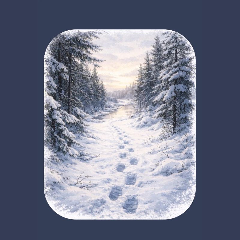 Winter Forest Path Morgenschein
