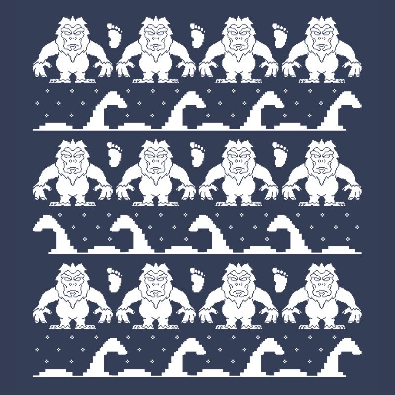 Yeti et Loch Ness Monster Pull de Noël moche