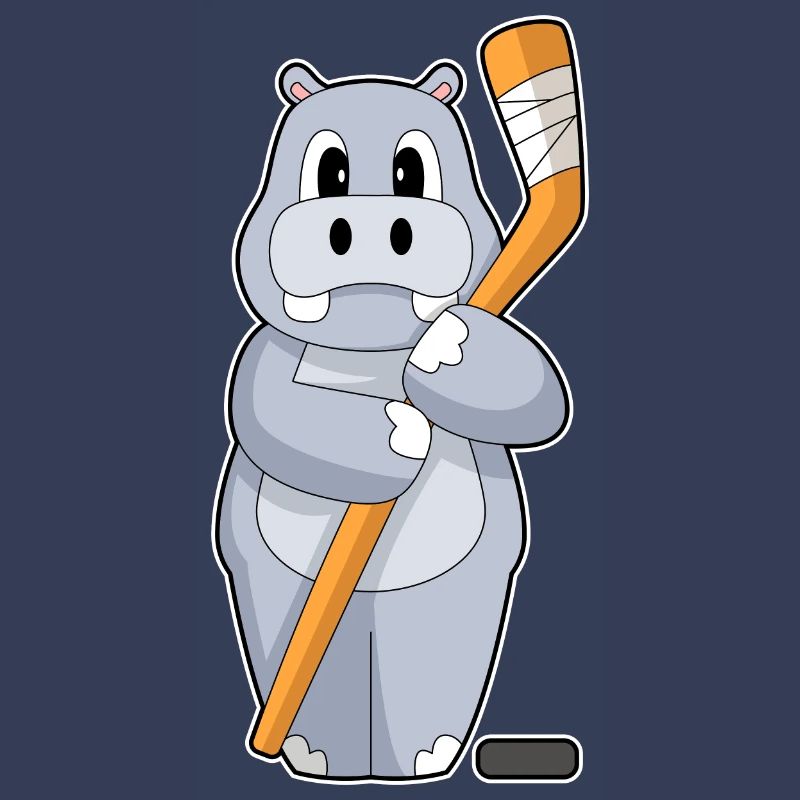 Nilpferd Eishockey Eishockeyschläger