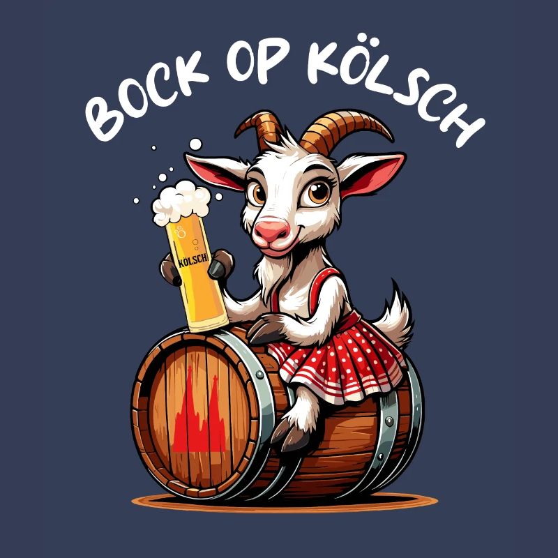 Ziege hat Bock op Kölsch Köln Köbes Karneval Alaaf