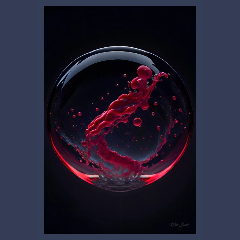 Clouds in a bubble red 2