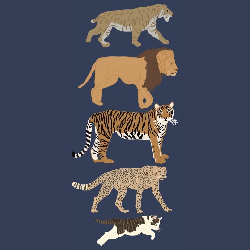 Evolution Chat Lion Guépard Vertical multicolore