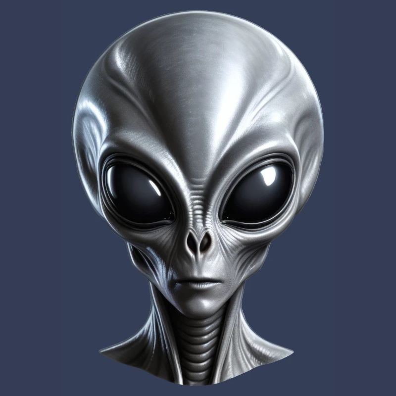Real Grey Alien with a big head