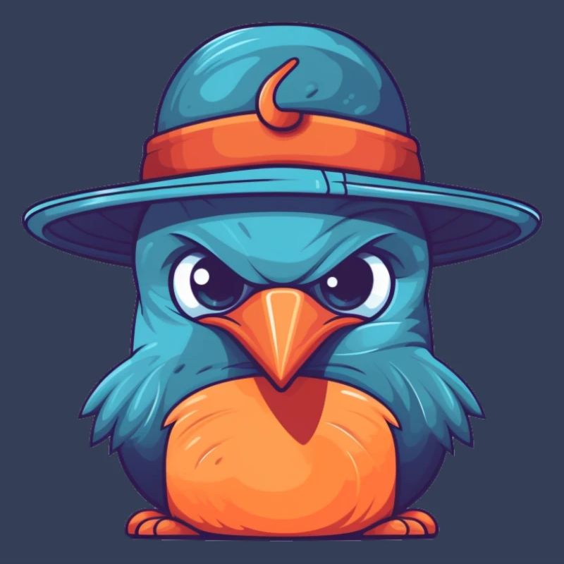 vogel mit hut