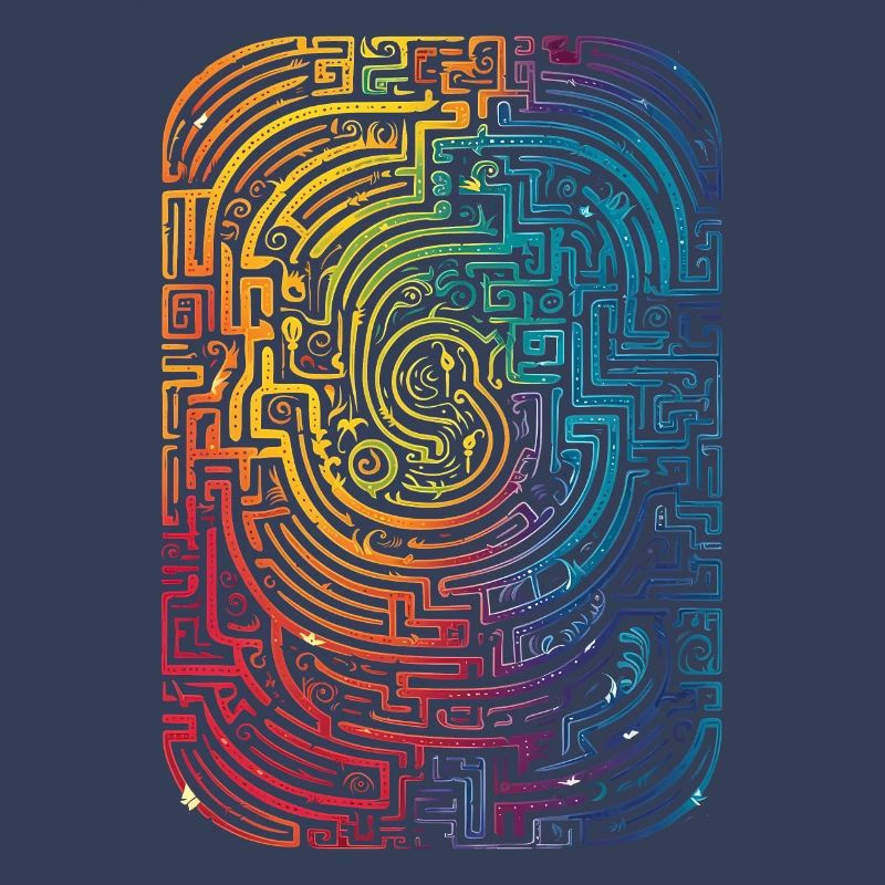 Cool, Surreal Rainbow Retro Tubes Pattern