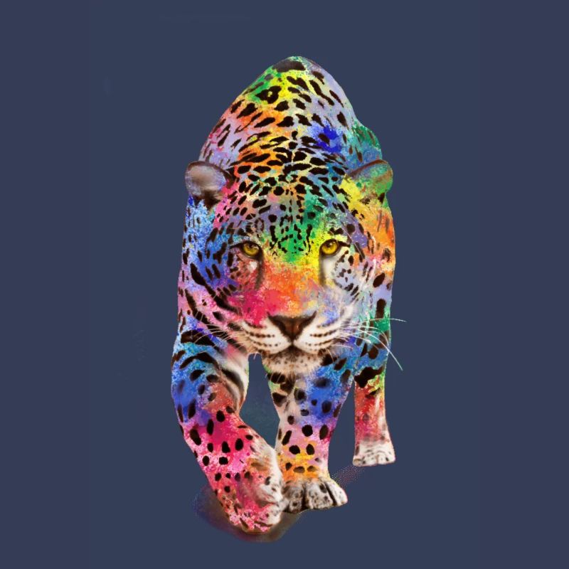 Léopard multicolore