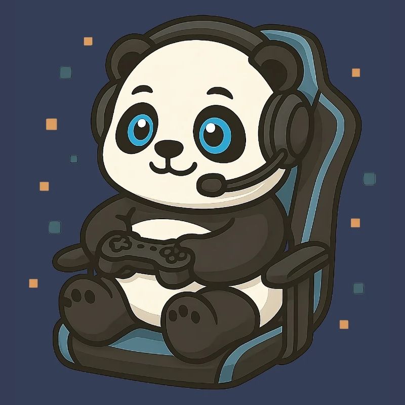 Gaming design – Panda with controller