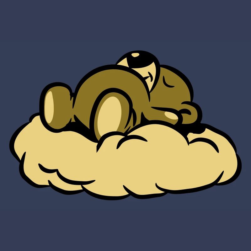 Dream Teddy bear sleeping cloud