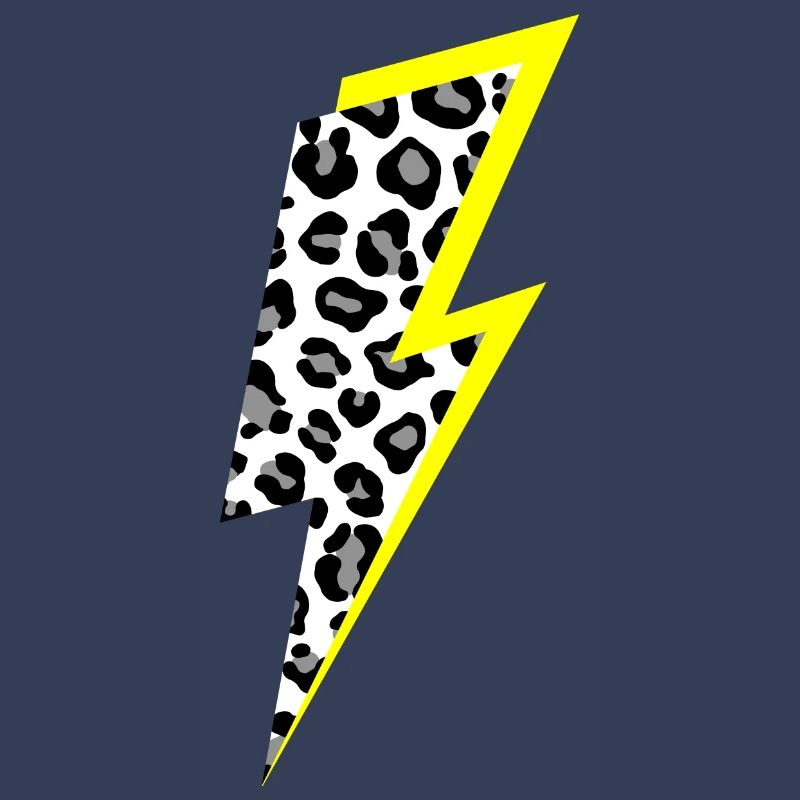 Lightning Leopard Pattern with Neon Yellow Shadow