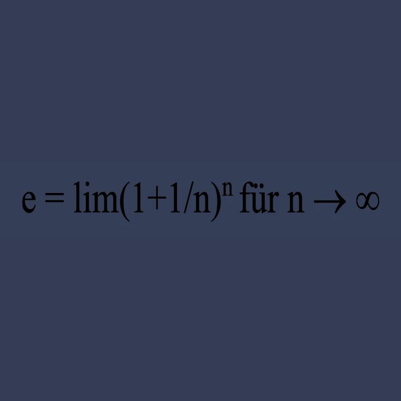 Formula Math Mathematical e = lim(1+1/n)n für n