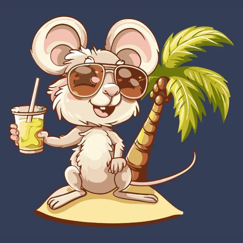 Mouse Summer Beach Comic