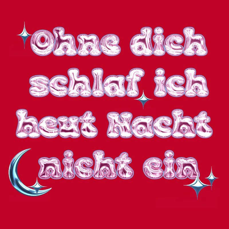 Ohne Dich - Y2K Textdesign