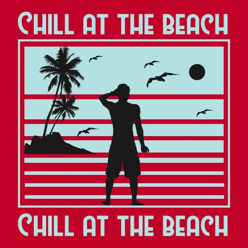 Conception de silhouette de plage décontractée