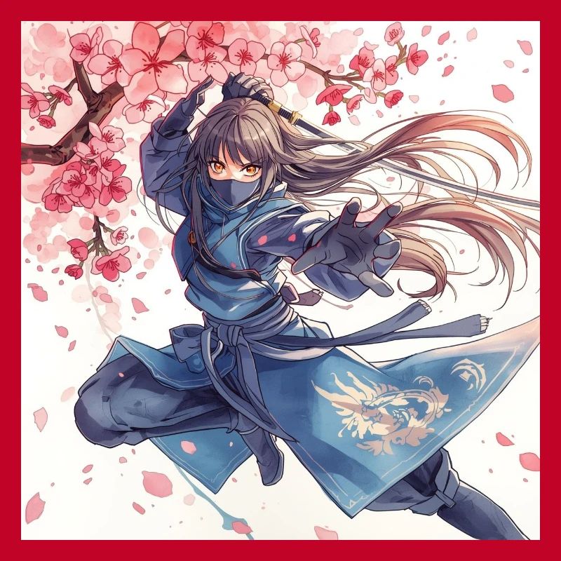 Kirschblüten-Ninja im Blitzangriff