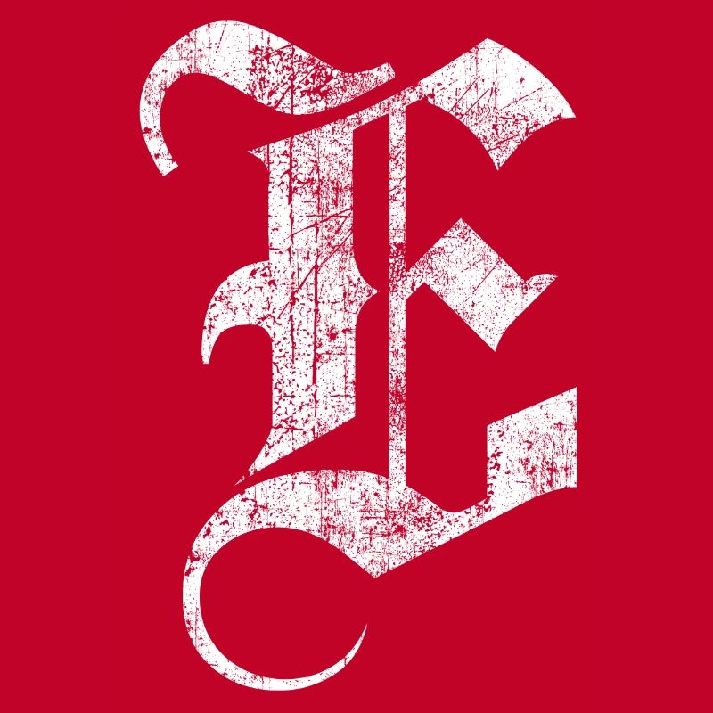 Tshirt alphabet initial E