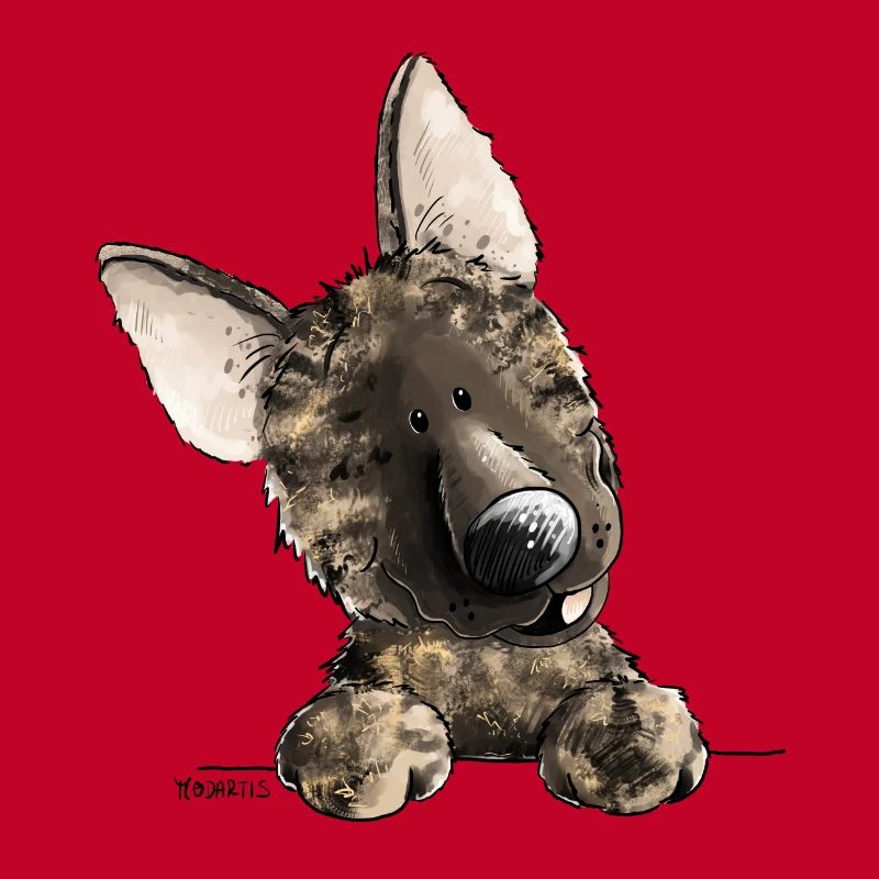 Lustiger Holländischer Schäferhund I Comic Hund