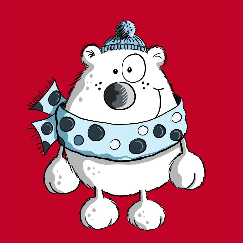 Drolliger Eisbär - Bär - Winter - Comic - Tiere