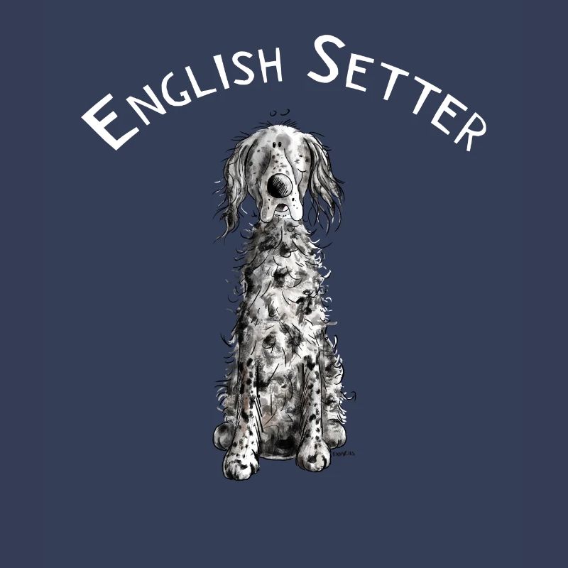 Drolliger Englischer Setter I Hunde Comic Geschenk