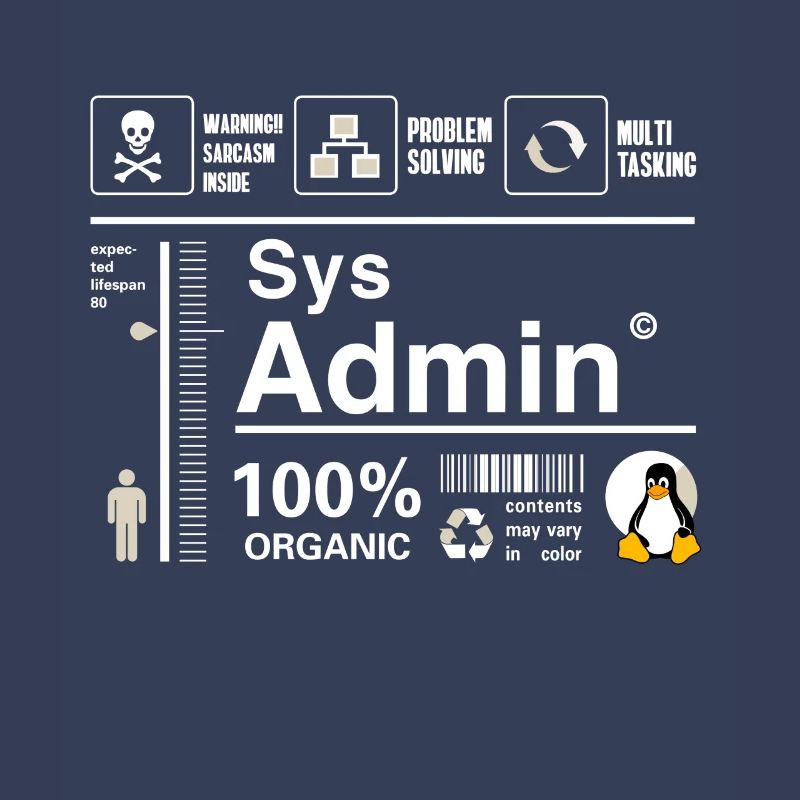 Sys Admin Pinguin Computer Nerd pc Platine cpu inh