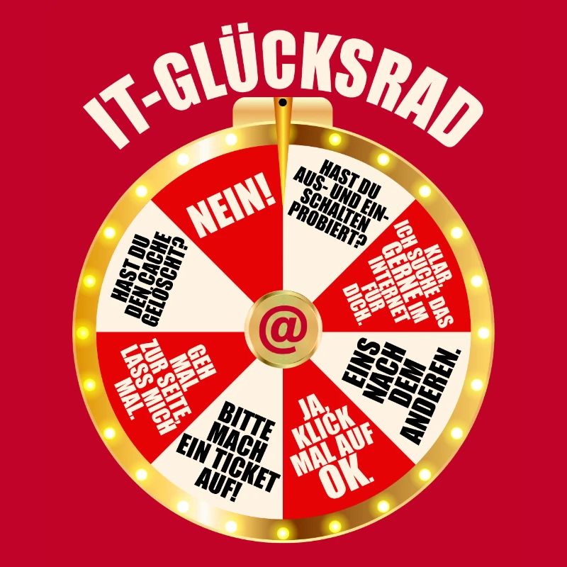 IT Support Glücksrad Service Desk IT Helpdesk Nerd