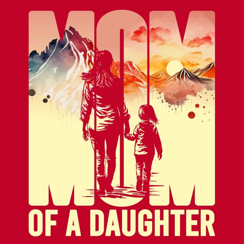 Mutter mit einer Tochter Muttertag Berge Mama Kind