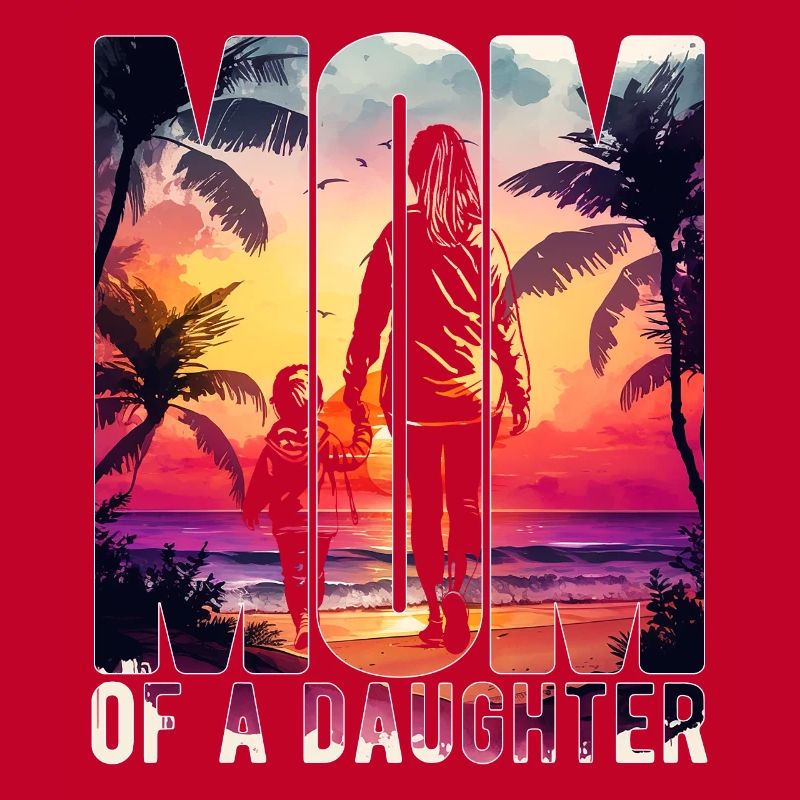 Mutter mit einer Tochter Muttertag Strand Mama
