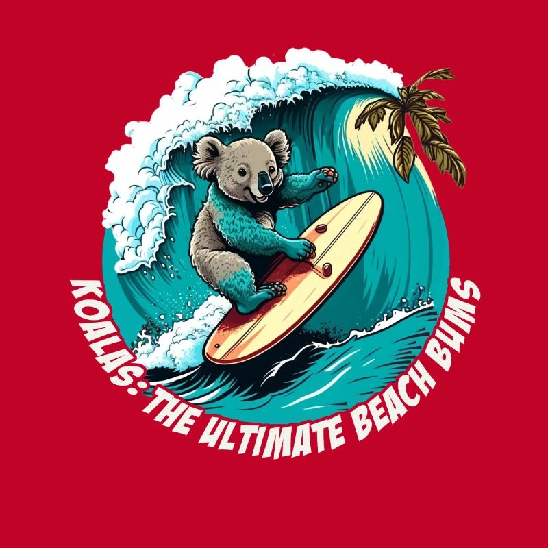 Beach Bums Koala s’amuse à surfer