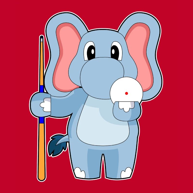 Cue de billard éléphant