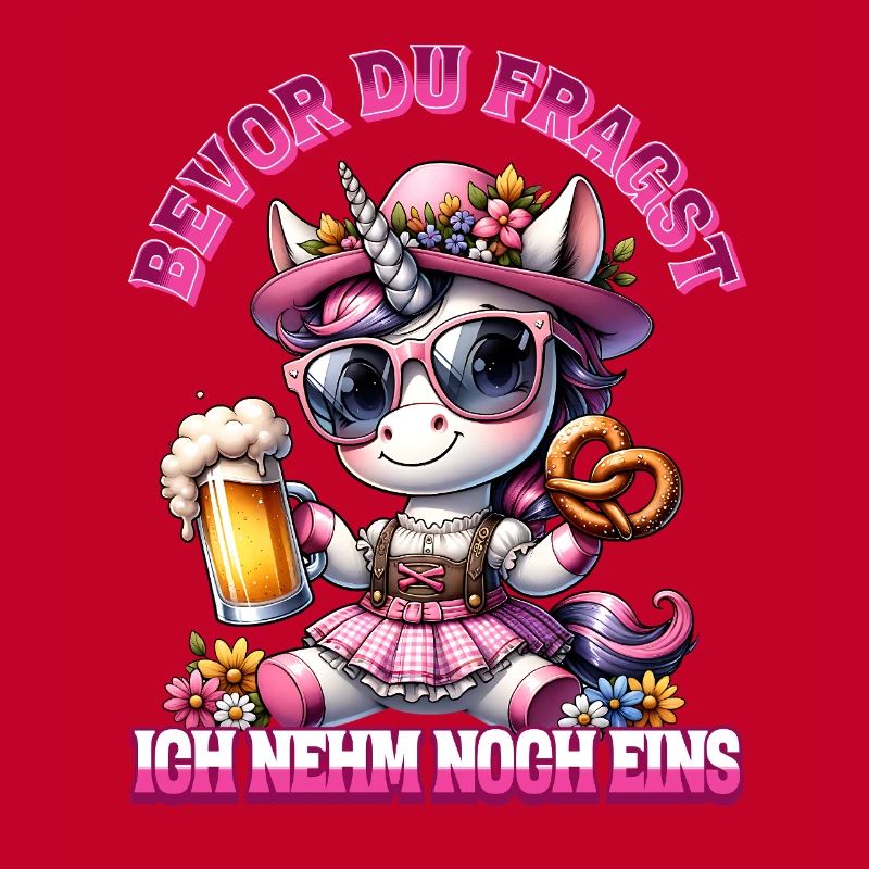 Bierfest Einhorn mit Bretzel