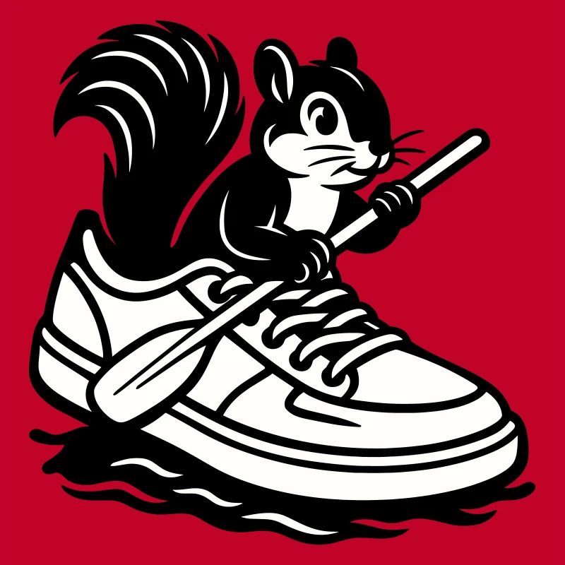 Eichhörnchen im Sneaker!