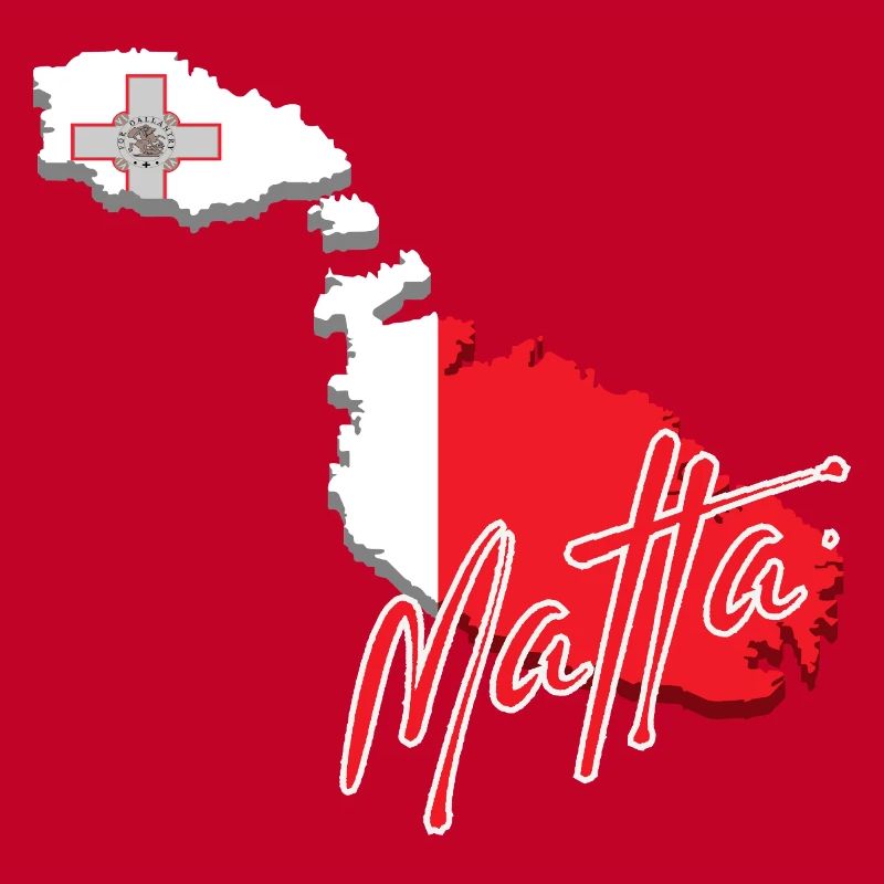 Drapeau de Malte, carte de Malte