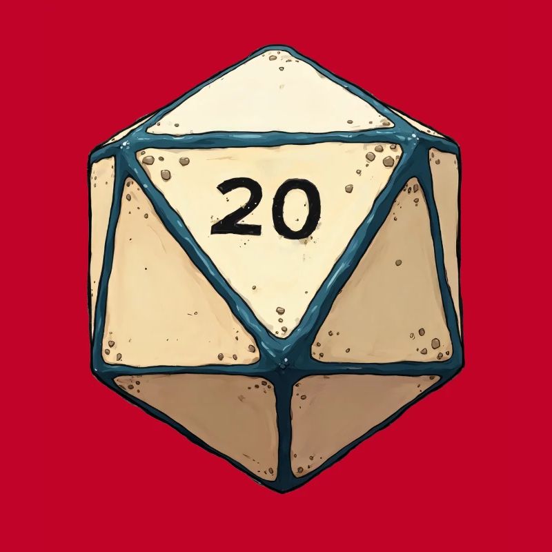 D20 Dice with only 20 – Lucky Dice Design