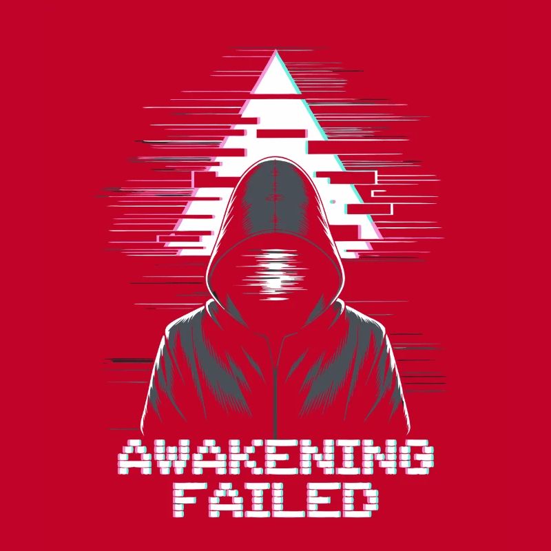 Glitch hacker with "Awakening Failed" look