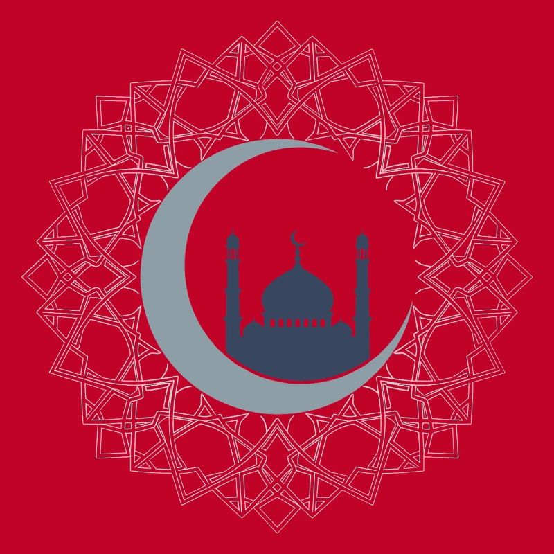 Islamische Kunst-Moschee Halbmond Elegant
